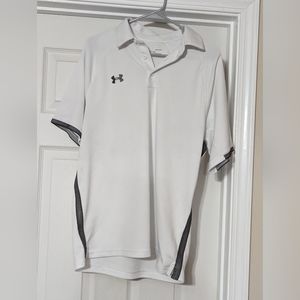 Large White Under Armour Polo